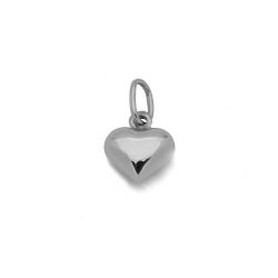 Pingente Cora��o Branco em Ouro 18 Kilates - 21198