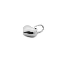 Pingente Cora��o Branco em Ouro 18 Kilates - 21198