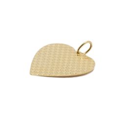 Pingente Cora��o Favo em Ouro 18 Kilates - 21200