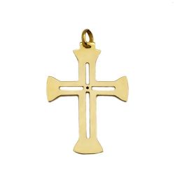 Pingente Cruz com  Brilhante em Ouro 18 Kilates - 21209
