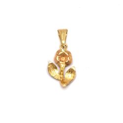 Pingente Flor Tricolar em Ouro 18 Kilates - 21228