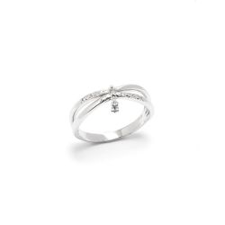 Anel com P�ndulo de Brilhante em Ouro 18 Kilates - 21251