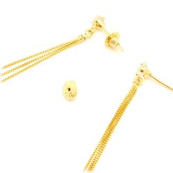 Brinco Estrela em Zirc�nia em Ouro 18 Kilates - 21269