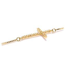 Colar Cruz com Brilhante em Ouro 18 Kilates - 21308
