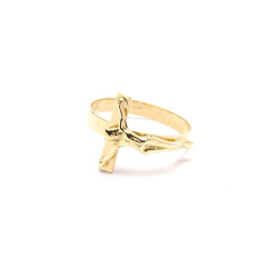 Anel Crucifixo em Ouro 18 Kilates - 21408