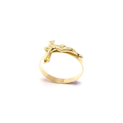 Anel Crucifixo em Ouro 18 Kilates - 21408