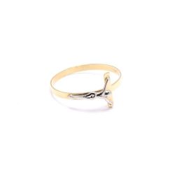 Anel Crucifixo com Rodio em Ouro 18 Kilates - 21438