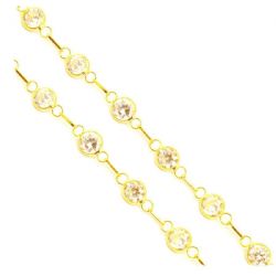 Colar Zirc�nia em Ouro 18 Kilates - 21487