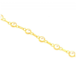Colar Zirc�nia em Ouro 18 Kilates - 21487