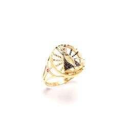 Anel Nsra. Aparecida de Safiras em Ouro 18 Kilates - 21489