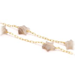 Pulseira Estrela com Pedra Agata em Ouro 18 Kilates - 21541