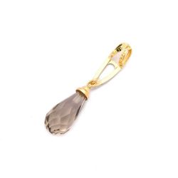 Pingente Gota Fum� em Ouro 18 Kilates - 21658
