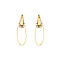 Brinco Argola com Brilhantes em Ouro 18 Kilates - 22844