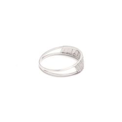 Anel Cerca Branco em Ouro 18 Kilates - 22866