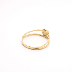 Anel Cora��o Tricolor em Ouro 18 Kilates - 22872