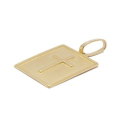 Pingente Placa Cruz em Ouro 18 Kilates - 22883