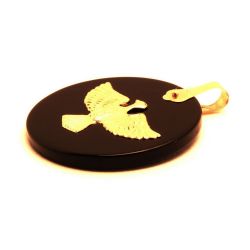 Pingente Divino Espirito Santo com �nix em Ouro 18 Kilates - 22889