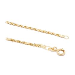 Pulseira Malha Tran�a em Ouro 18 Kilates - 22898
