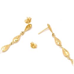 Brinco Gotas em Ouro 18 Kilates - 23123