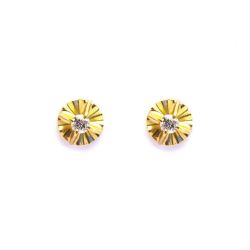 Brinco Espelho com Brilhantes em Ouro 18 Kilates - 23772