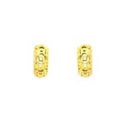 Brinco Meia Argola em Ouro 18 Kilates - 23786