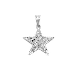 Pingente Estrela Diamantado em Ouro 18 Kilates - 23878