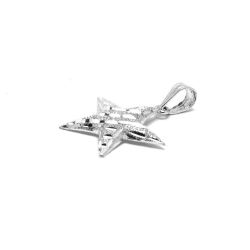 Pingente Estrela Diamantado em Ouro 18 Kilates - 23878