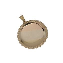 Pingente Mandala Eg�pcia Tricolor em Ouro 18 Kilates - 23982