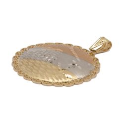 Pingente Mandala Eg�pcia Tricolor em Ouro 18 Kilates - 23982