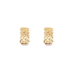 Brinco Treli�a em Ouro 18 Kilates - 23984