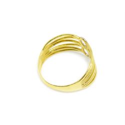 Anel Infinito com 2 Tons em Ouro 18 Kilates - 24010