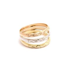 Anel Trio em Ouro 18 Kilates - 24099