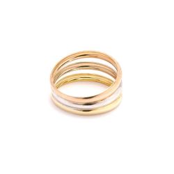 Anel Trio em Ouro 18 Kilates - 24099