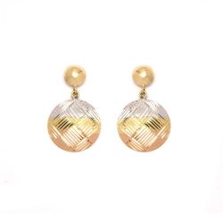 Brinco Pastilha em Ouro 18 Kilates - 24100