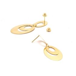 Brinco Disco em Ouro 18 Kilates - 24106