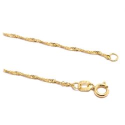 Colar Cora��o Tricolor em Ouro 18 Kilates - 24110
