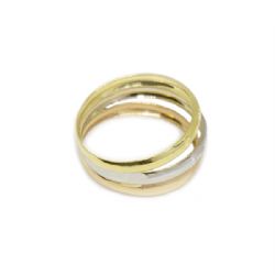 Anel Trio Jateado em Ouro 18 Kilates - 24112