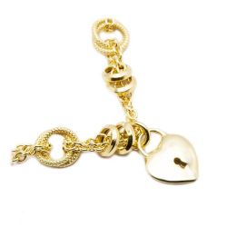 Pulseira Cora��o Segredo em Ouro 18 Kilates - 24119
