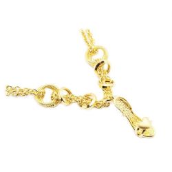 Pulseira Sand�lia em Ouro 18 Kilates - 24222