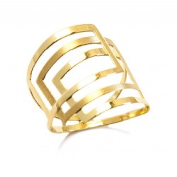 Anel Quadrado em Ouro 18 Kilates - 24231