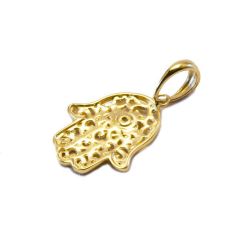 Pingente M�o de Deus com Zirc�nia em Ouro 18 Kilates - 24235
