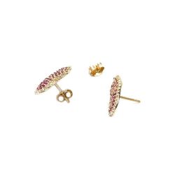 Brinco Cora��o Radiante em Ouro  Kilates - 24240