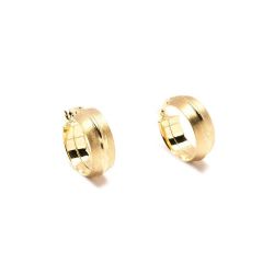 Brinco Argola Acetinada em Ouro 18 Kilates - 25001