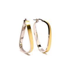 Brinco Argola Oval Bicolor  - 25002
