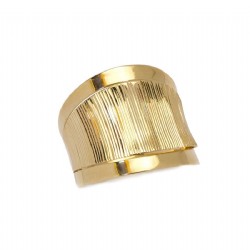 Anel Frisado C�ncavo Ouro 18 Kilates - 25015