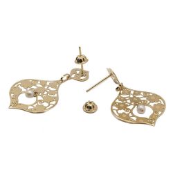 Brinco Renda Eg�pcia em Ouro 18 Kilates - 25016