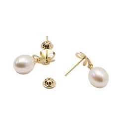Brinco Pingo de P�rola em Ouro 18 Kilates - 25018