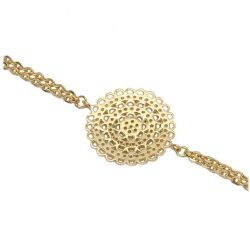 Pulseira Mandala com Zirc�nia em Ouro 18 Kilates - 25033