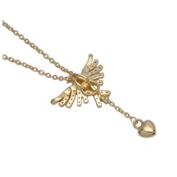 Colar Divino Espir�to Santo com Zirc�nia em Ouro 18 Kilates - 25038