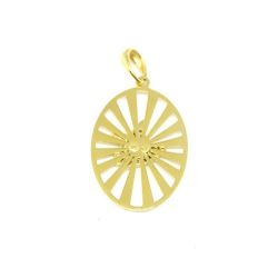 Pingente Pomba da Paz Vazada com Zirc�nias em Ouro Amarelo 18 Kilates - 25057